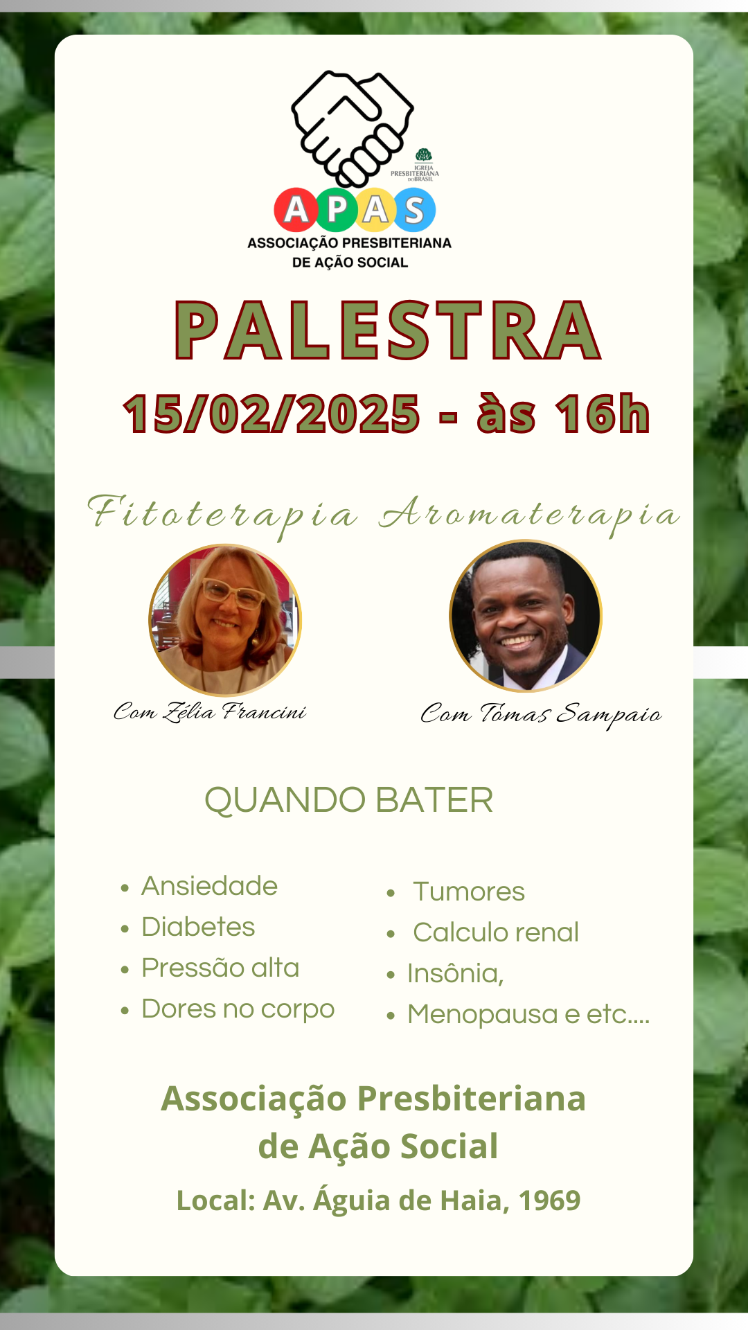 Palestra Fitoterapia e Aromaterapia 